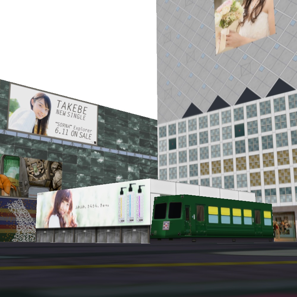 164・3インチスケール用 ペーパークラフト 東京渋谷2