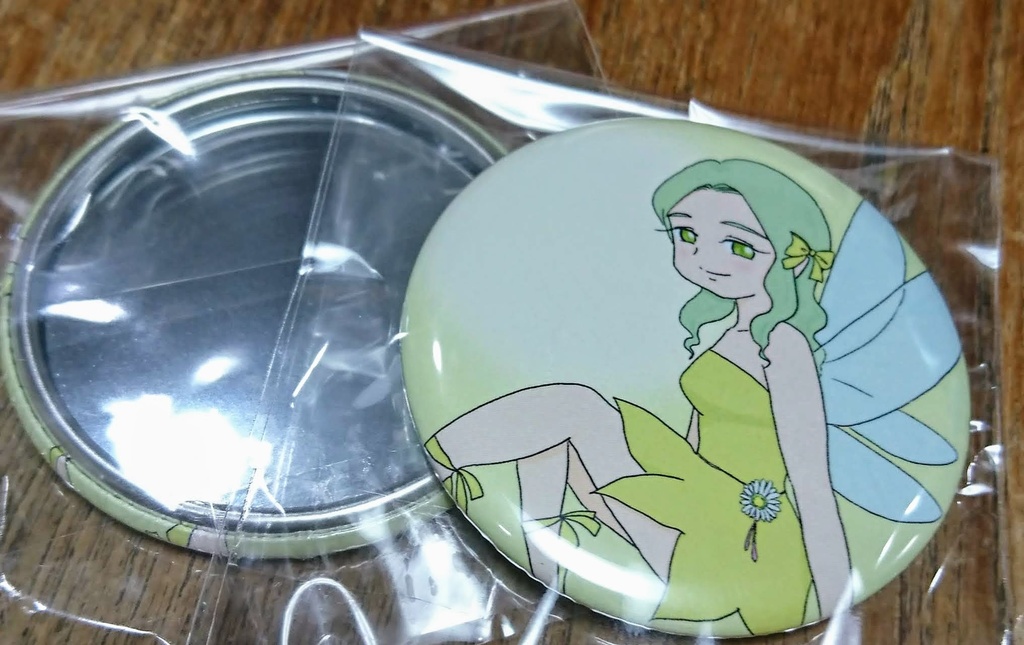 妖精さんの缶ミラー