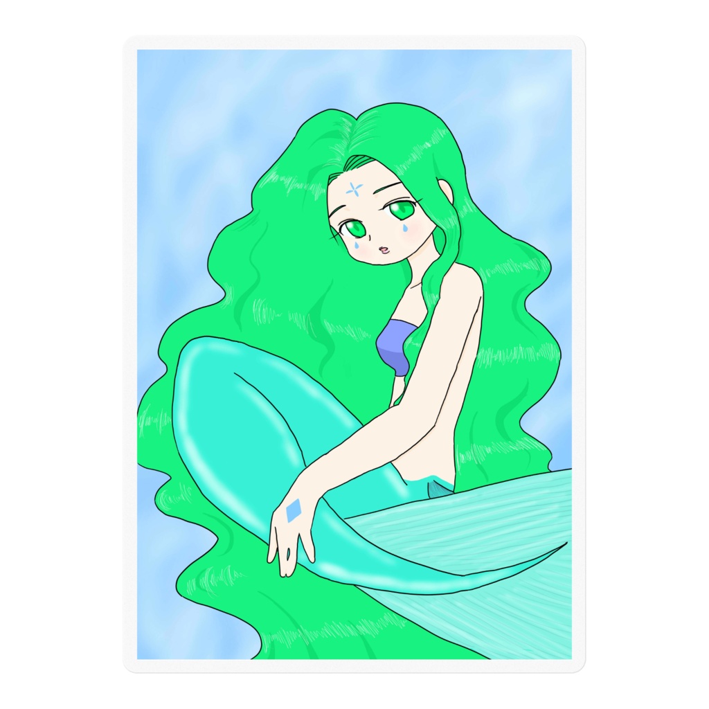 人魚さん　ステッカー