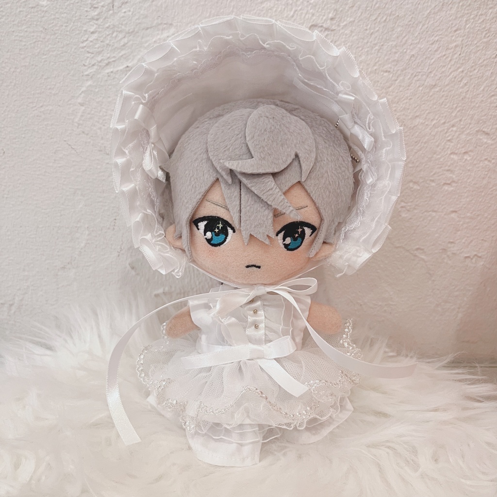 ボンネット♡白レースワンピース chants BOOTH レースワンピース ボンネット付き