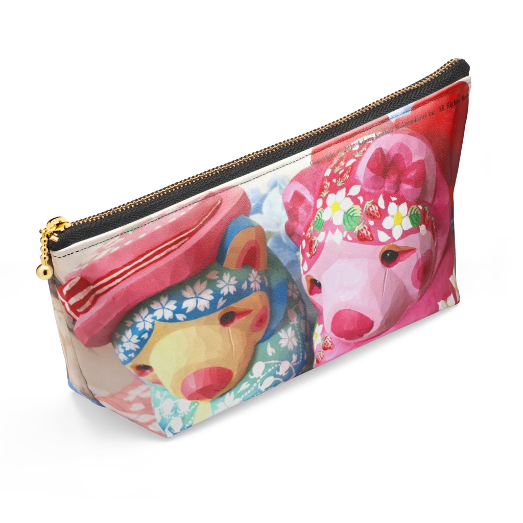 恋くま 姉妹 春野鈴蘭、うらら ポーチ(長さ21.5cm / 高さ10cm)