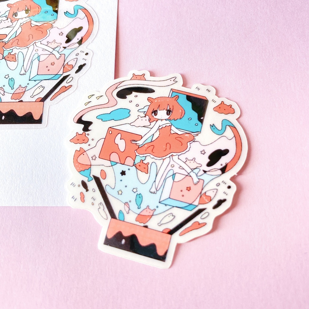 メンダコちゃん透明ステッカー