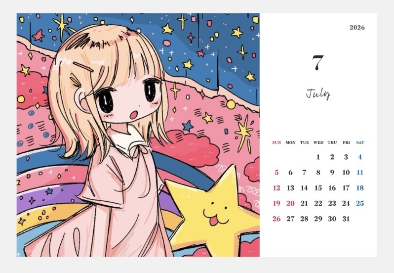 【受注】2026年monacaカレンダー