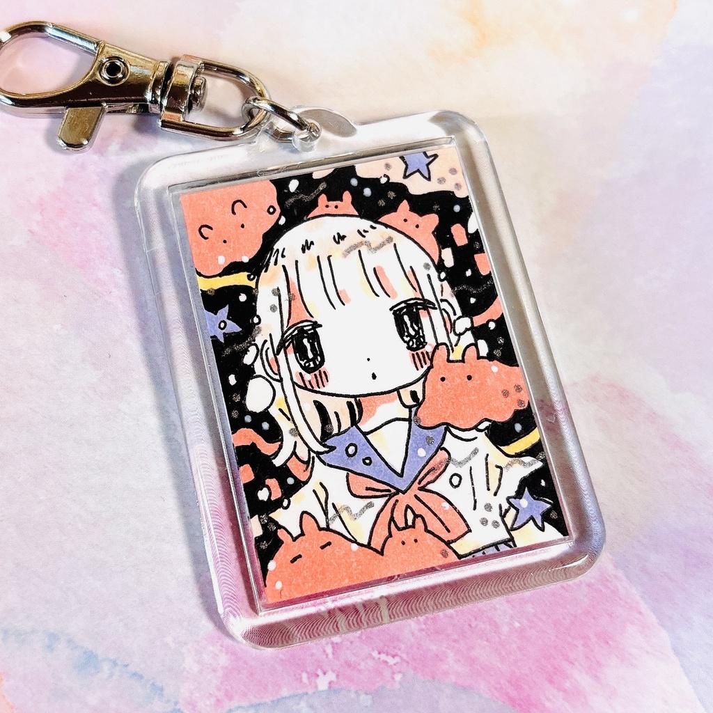 キラキラ原画キーホルダー