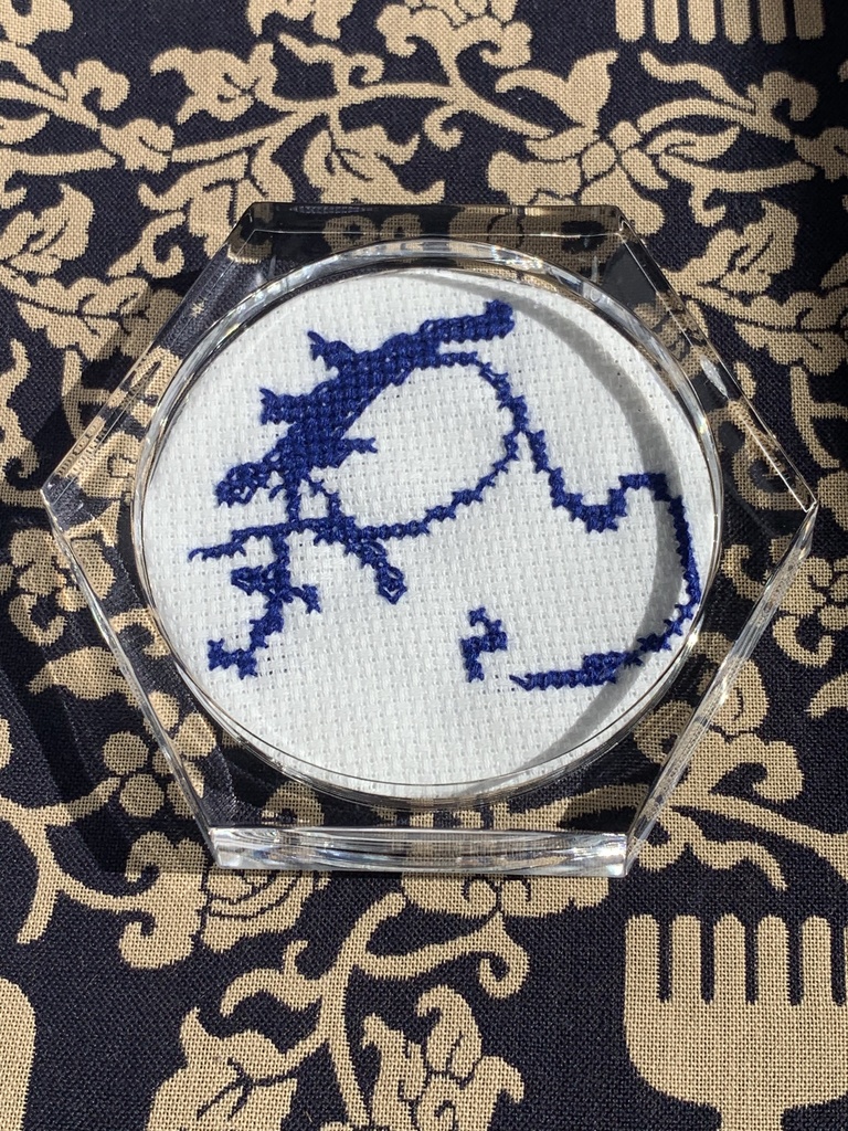 今川義元クロスステッチコースター