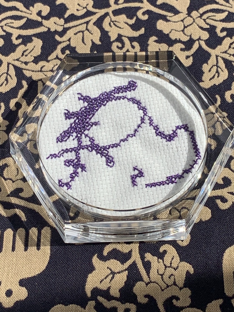 今川義元花押クロスステッチコースター