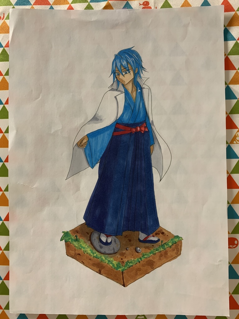 岡部さん(歴史創作)ビネットイラスト