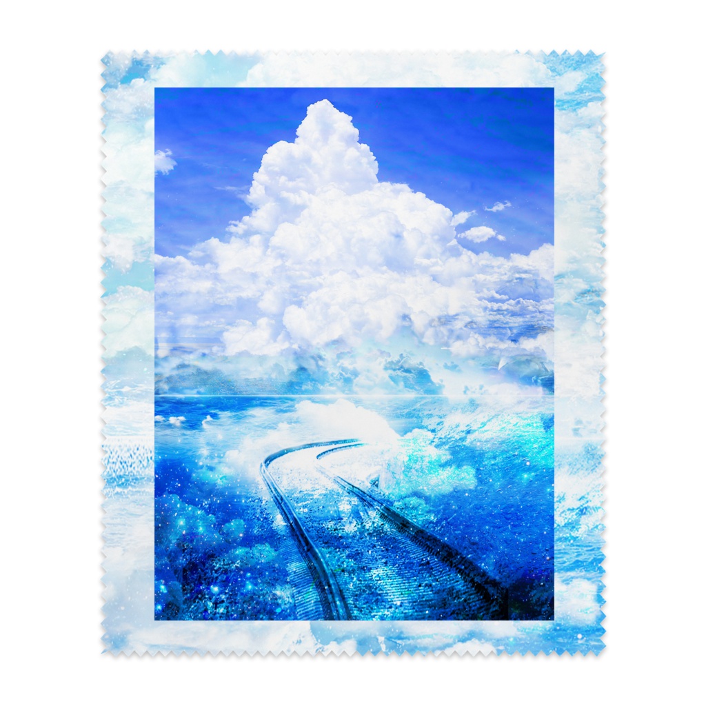 夏の・真ン中・行き〈メガネ拭き〉