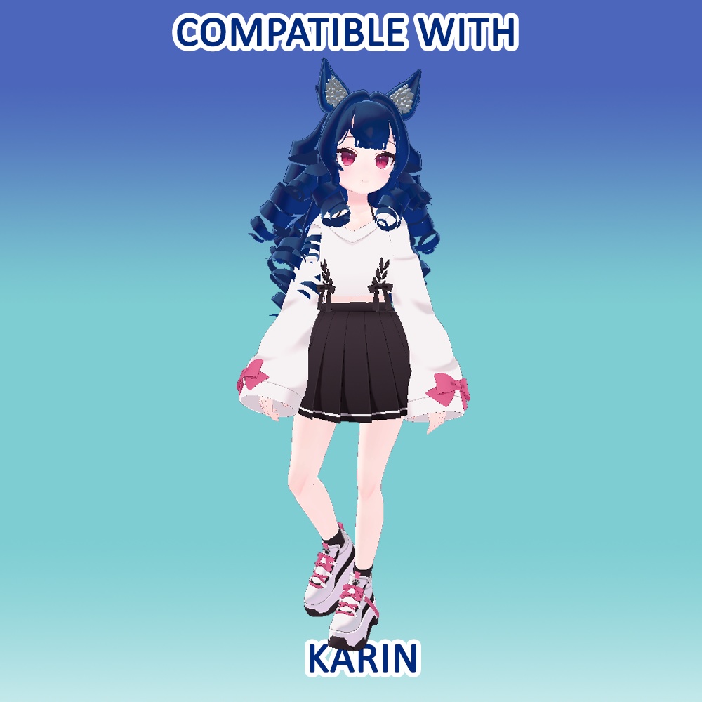 Curls hair Waves prefab for VRCHAT