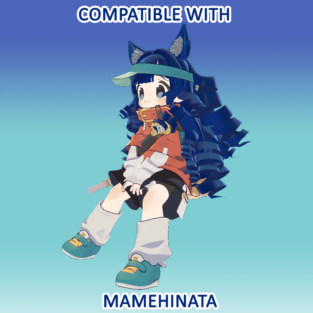 Curls hair Waves prefab for VRCHAT