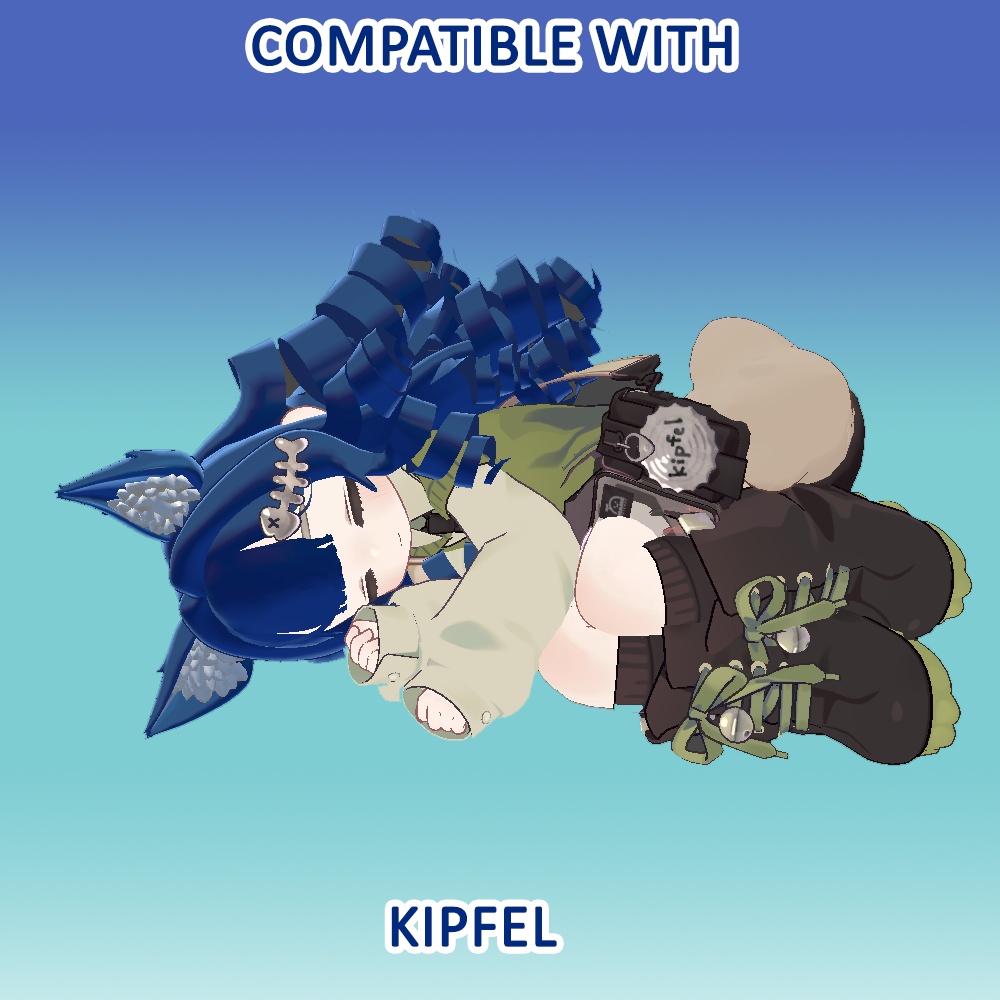 Curls hair Waves prefab for VRCHAT