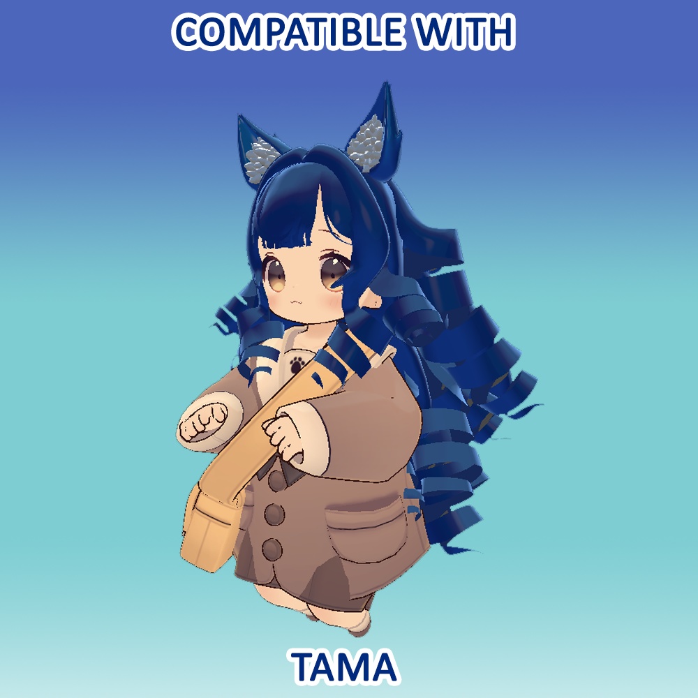 Curls hair Waves prefab for VRCHAT