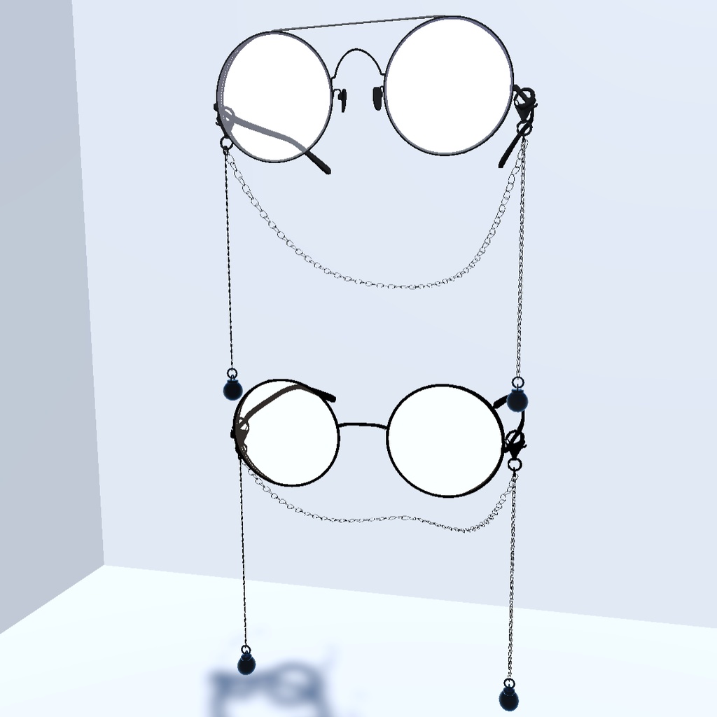 【3Dモデル】チェーン眼鏡