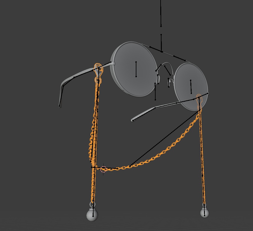 【3Dモデル】チェーン眼鏡