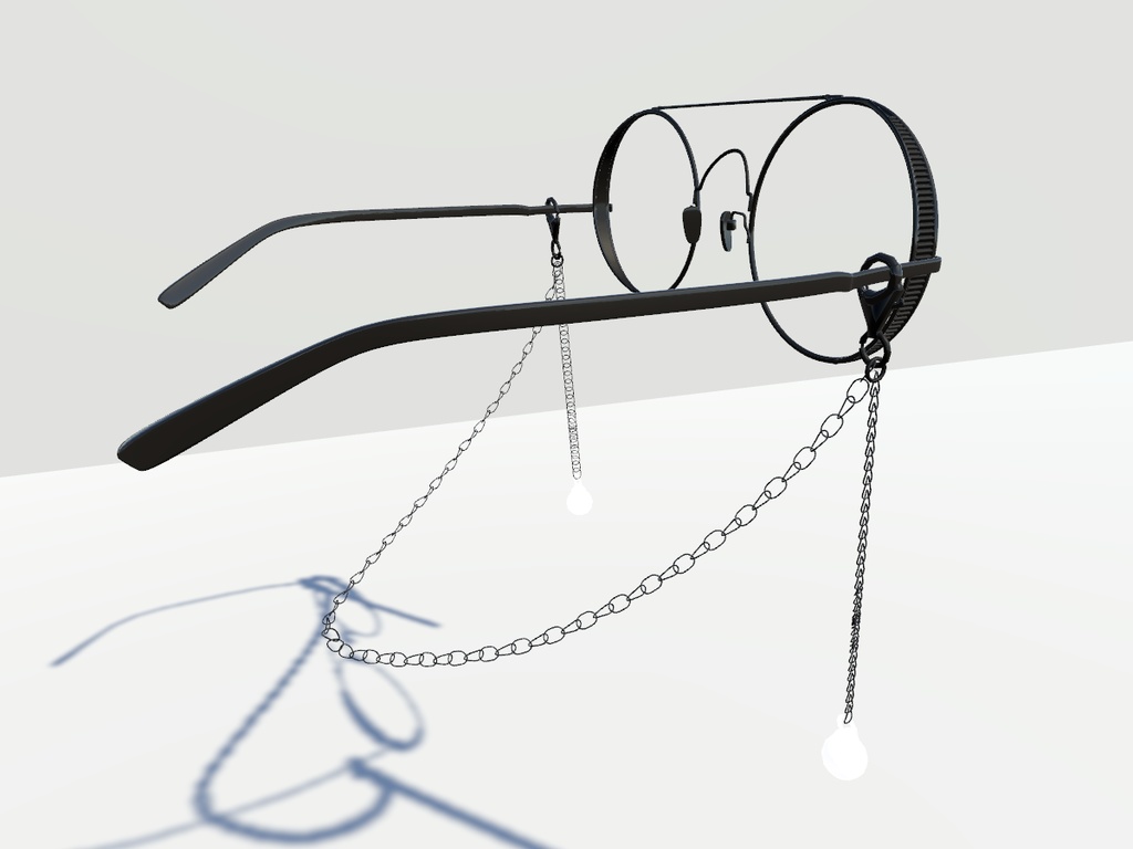 【3Dモデル】チェーン眼鏡