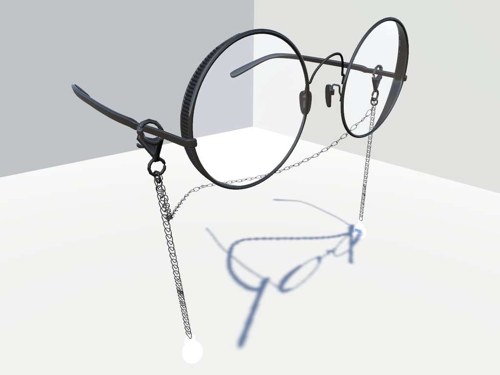【3Dモデル】チェーン眼鏡