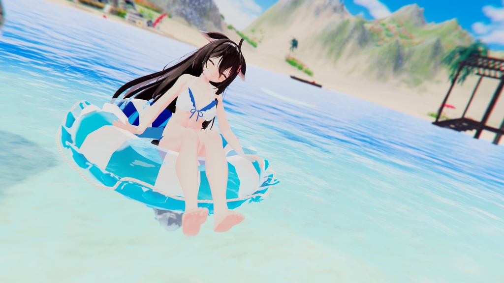 【ここあ専用】【水着+ホットパンツ】+【目+顔の化粧】_(:з」∠)_