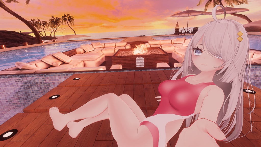 【ここあ専用】【水着】【目+顔の化粧】_(:з」∠)_