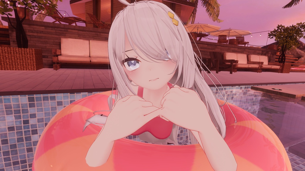 【ここあ専用】【水着】【目+顔の化粧】_(:з」∠)_