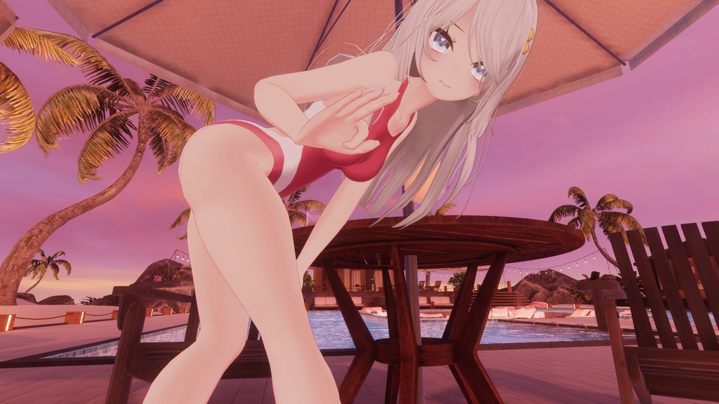 【ここあ専用】【水着】【目+顔の化粧】_(:з」∠)_