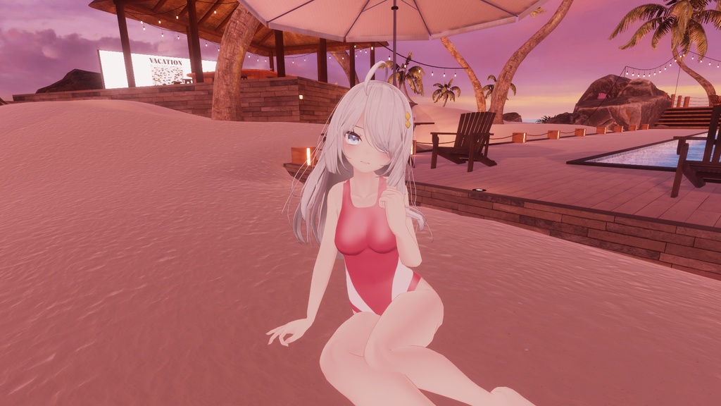 【ここあ専用】【水着】【目+顔の化粧】_(:з」∠)_