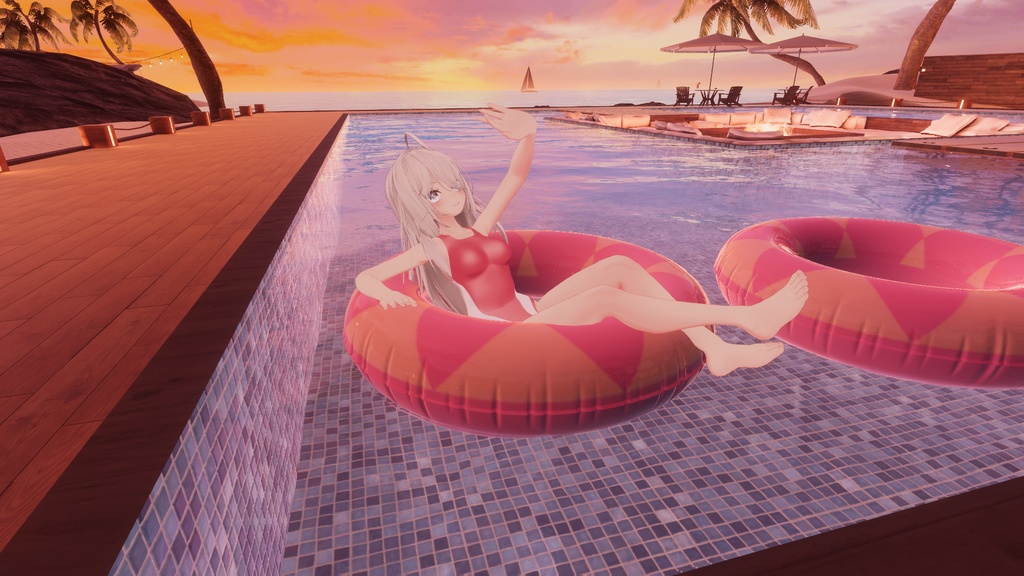 【ここあ専用】【水着】【目+顔の化粧】_(:з」∠)_