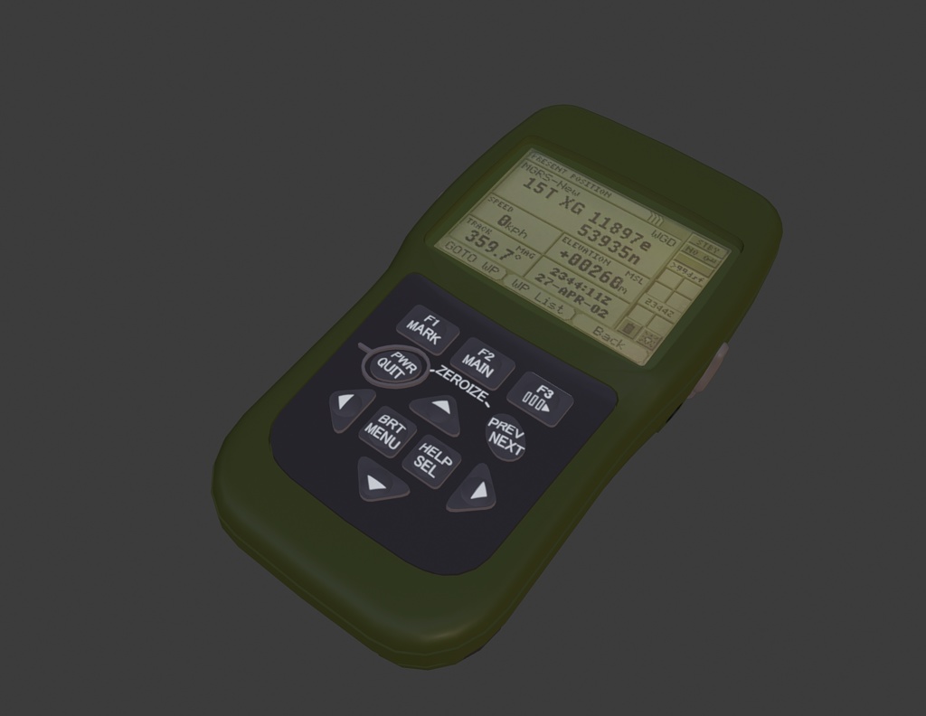 3Dモデル　DAGR AN/PSN-13A