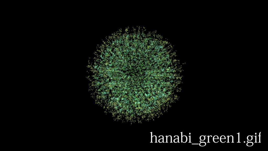 ココフォリア素材 花火 GIF 無限ループ 背景透過済(AVI動画追加)