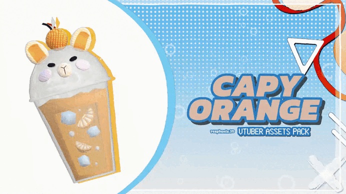 【Warudo】 カピバラのカフェVTuberアセットパック (Capybara Coffee Asset Pack)