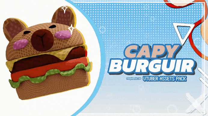 【Warudo】 カピバラのカフェVTuberアセットパック (Capybara Coffee Asset Pack)