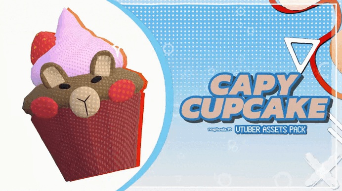 【Warudo】 カピバラのカフェVTuberアセットパック (Capybara Coffee Asset Pack)