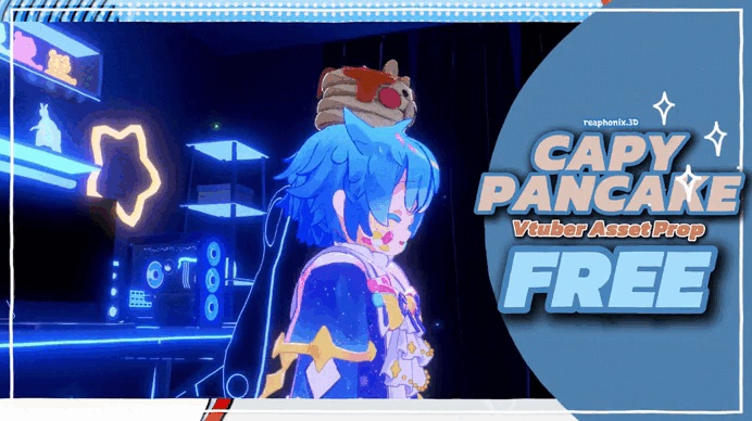 【無料/FREE】カピバラパンケーキ Capy-Pancake 3D Prop (Warudo)