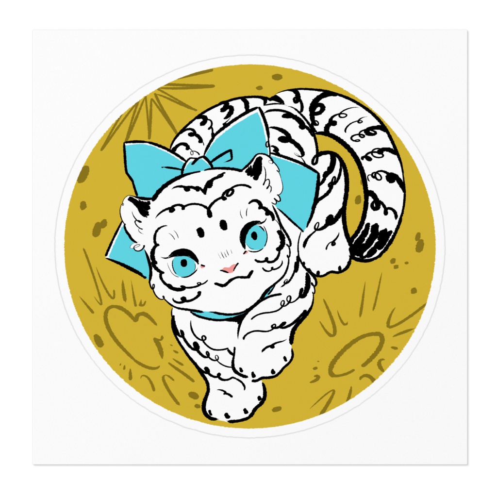 ホワイトタイガーステッカー