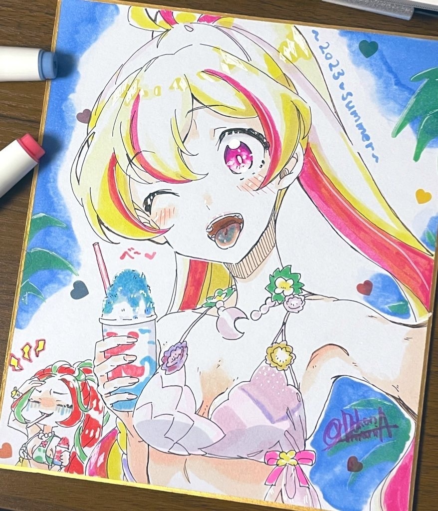 🌸夏の色紙