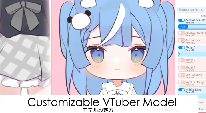 【Live2D Model】 Customizable Chibi VTuber