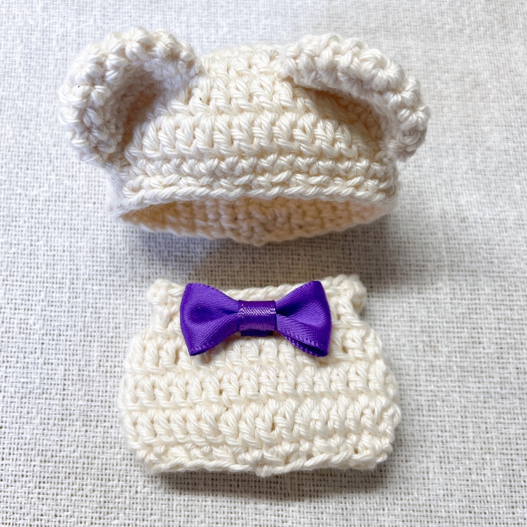 8cm ぬい服 くまちゃんセット(生成)