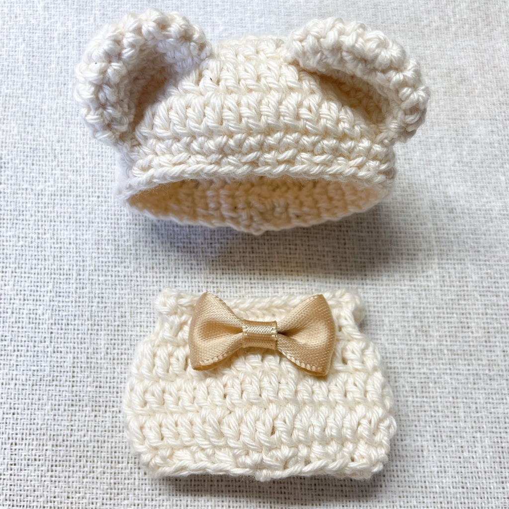 8cm ぬい服 くまちゃんセット(生成)