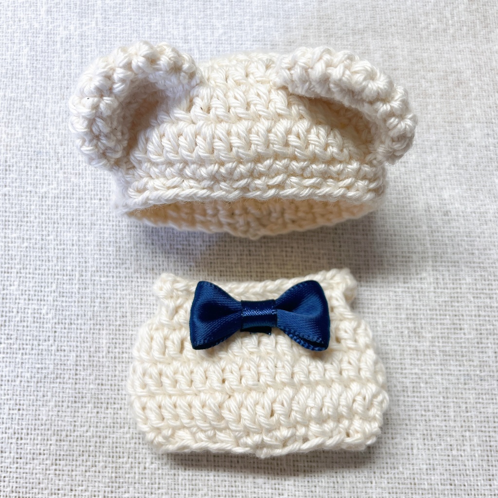 8cm ぬい服 くまちゃんセット(生成)