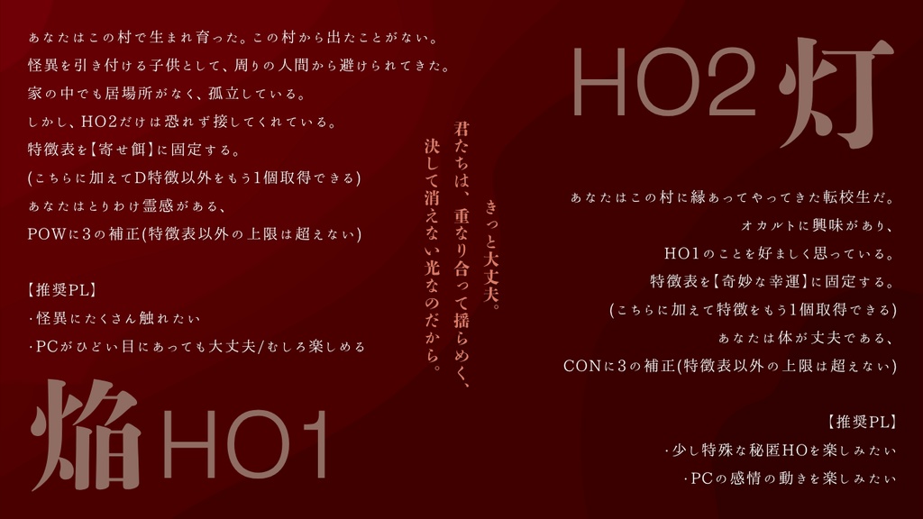 CoC6版シナリオ『篝火と燈明』 SPLL:E190279