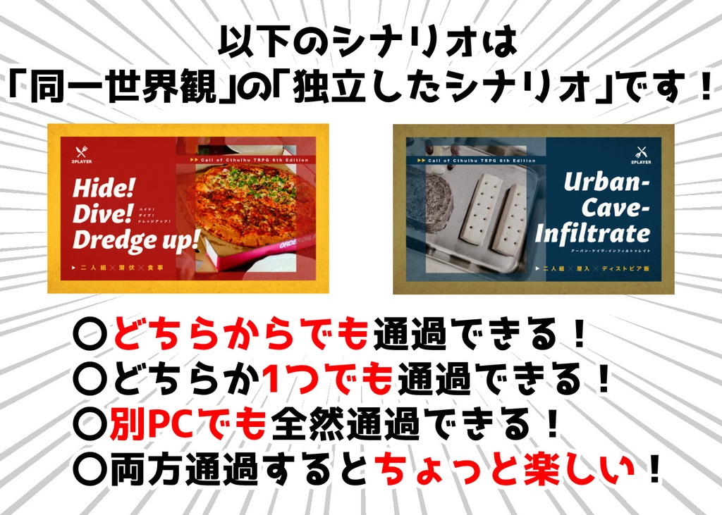 【CoCシナリオ】Urban-Cave-Infiltrate【SPLL:E199253】