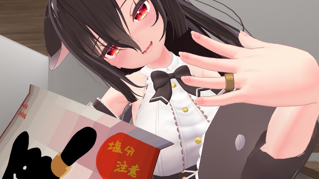【VRChatアバターギミック】輪のお菓子