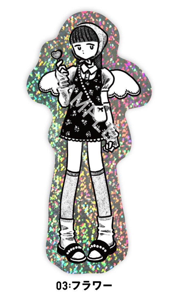 クピドガール・ホロステッカー(グリッター)