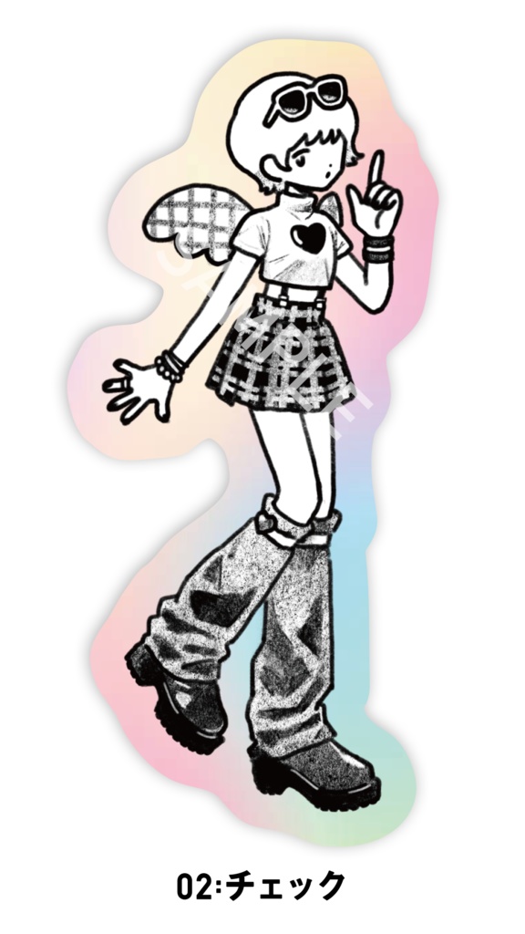 クピドガール・ホロステッカー(オーロラ)