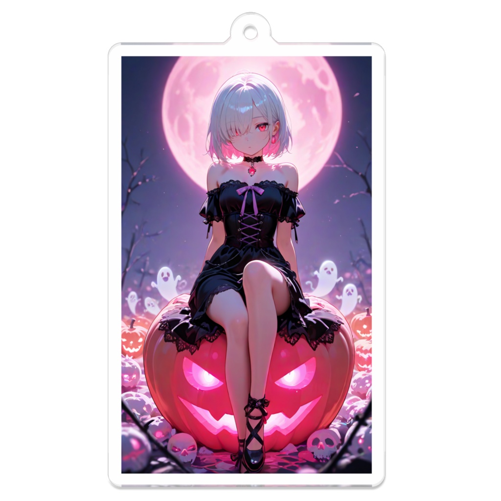 銀髪お姉ちゃんHALLOWEENアクキープレート