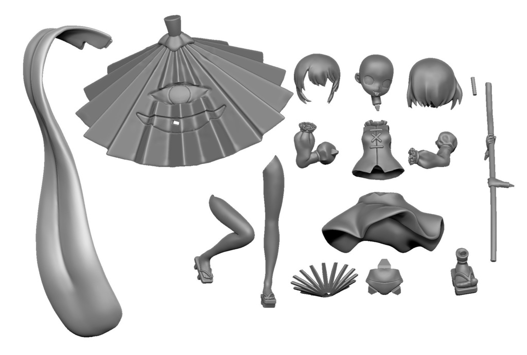 多々良小傘(東方星蓮船より)ガレージキット