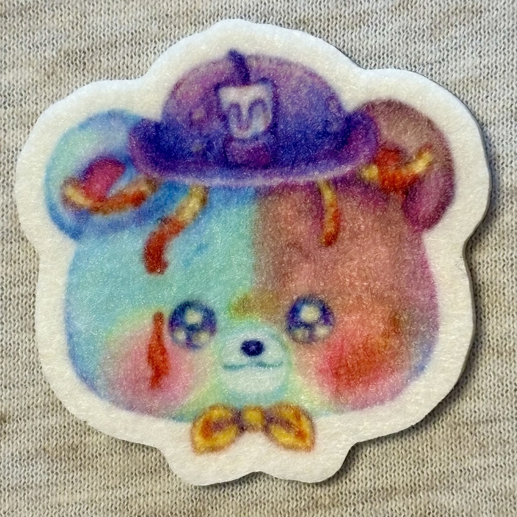 ♡おかっぱくまフェルトシール♡