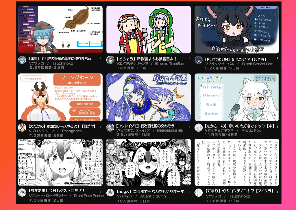 こんなVTuber見たことない! 俺たちの推しが大集合! いないけもVファンメイド合同誌