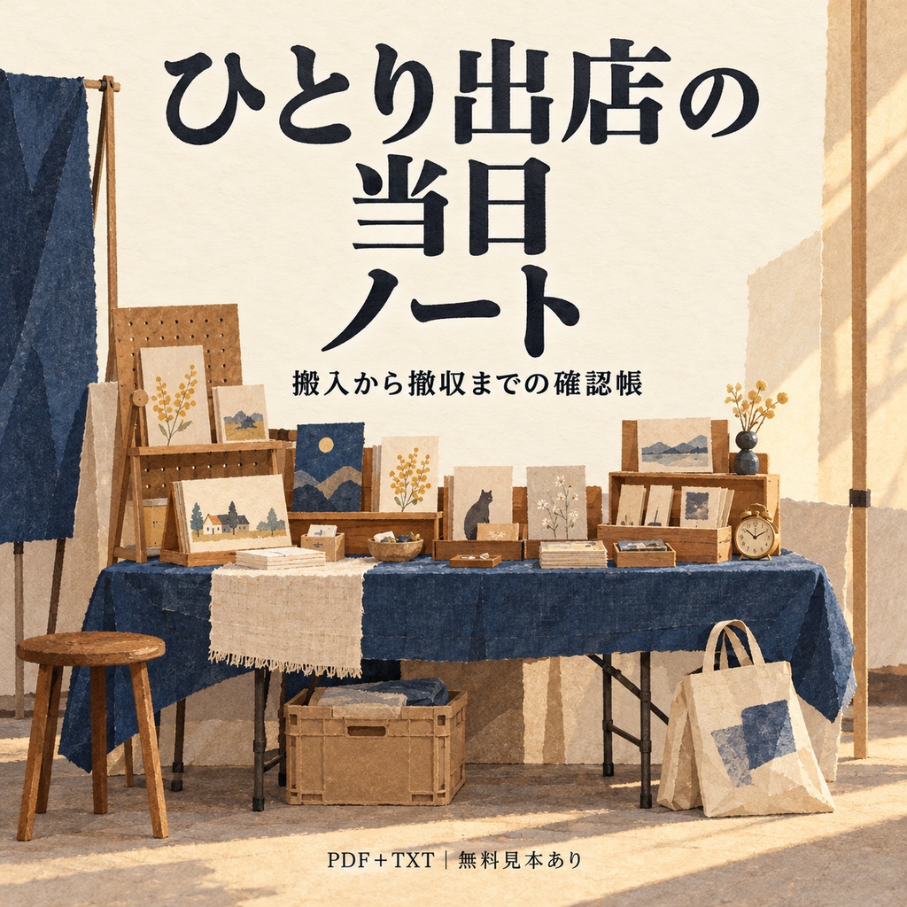ひとり出店の当日ノート【無料見本】