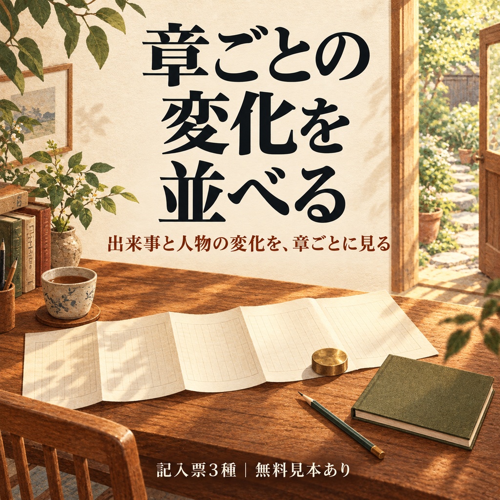 章ごとの変化を並べる｜記入票3種・無料見本