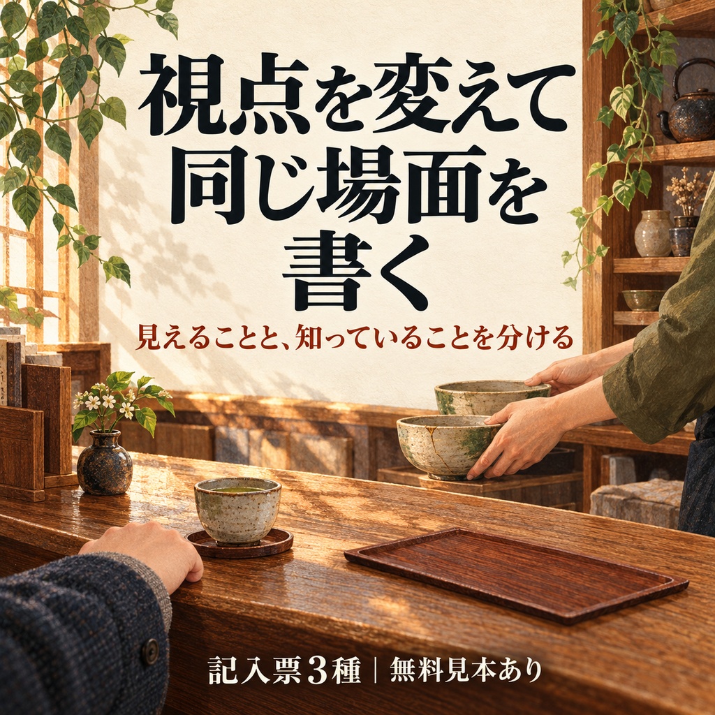 視点を変えて同じ場面を書く｜記入票3種・無料見本